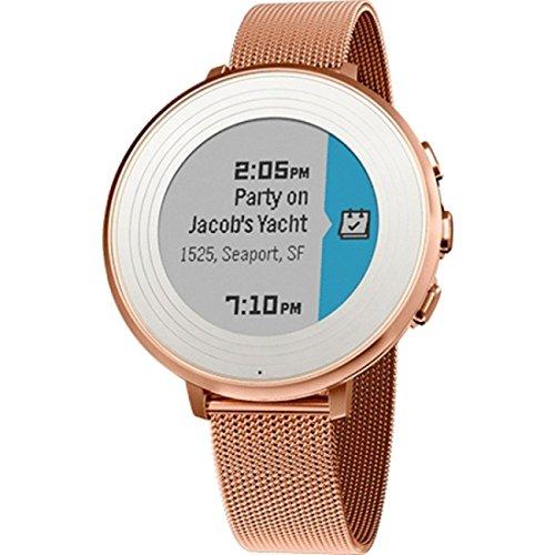 Pebble Time Round - Smartwatch (14 mm, 1.25", Bluetooth, Li-ion), color rosa dorado