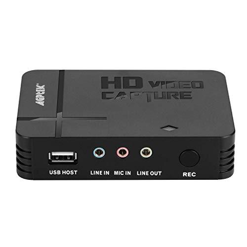 1080P HDMI YPBPR Game Capture HD Grabadora de Vídeo con Mic-IN para Xbox 360/One PS3 PS4 - Grabación de Voz Extra a través de HDMI o YPBPR