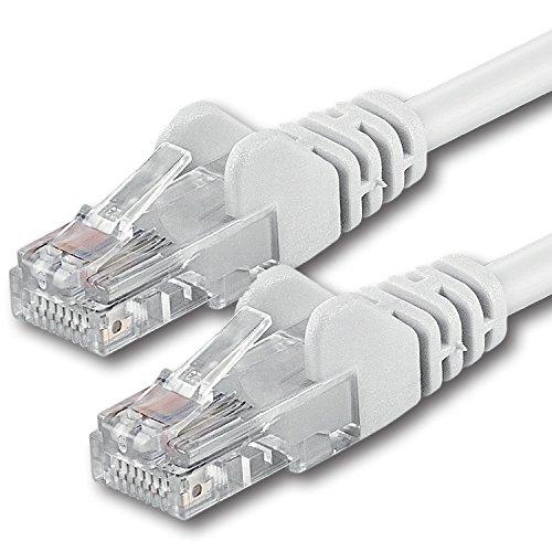 0,25m - Blanco - 1 Pieza - Cable de Red Ethernet con Conectores RJ45 CAT6 Cat 6 Cat.6 1000 Mbit/s