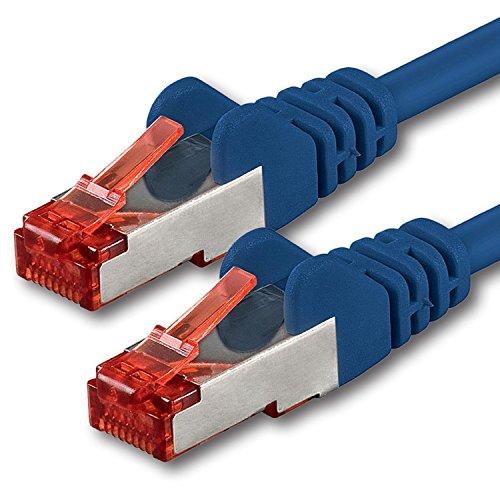 1aTTack - Cable SFTP PIMF con Conectores RJ45 (Cat. 6, 1m, Doble apantallamiento), Color Azul