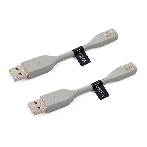 2-Pack TUSITA Cargador para Jawbone UP2 UP3 UP4 - Cable de carga USB pinza de la base 10cm- Actividad Tracker Accesorios