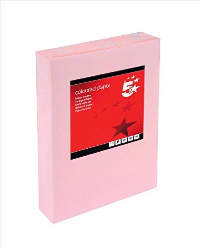 5Star 297633 A4 (210×297 mm) Rosa - Papel (A4 (210x297 mm), Para hacer copias, Rosa, 80 g/m², 500 hojas)