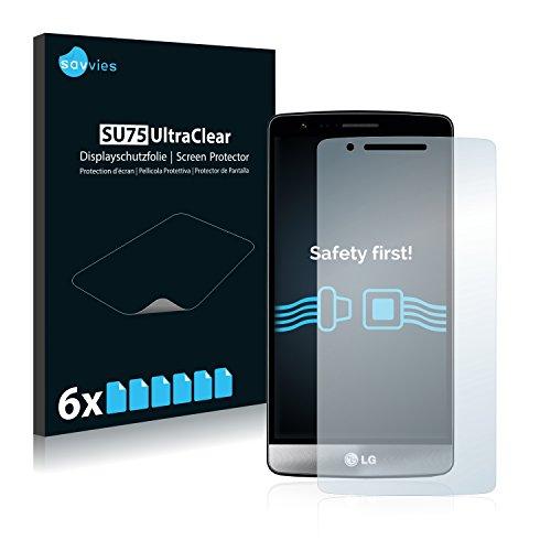 savvies Protector Pantalla Compatible con LG G3 S D722 (6 Unidades) Pelicula Ultra Transparente
