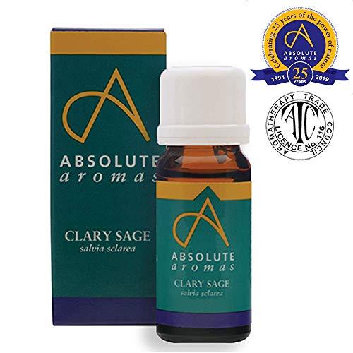 Absolute Aromas Clary Sage Aceite esencial 10 ml - 100% puro, natural, sin diluir y sin crueldad - para uso en un difusor o mezcla de aromaterapia