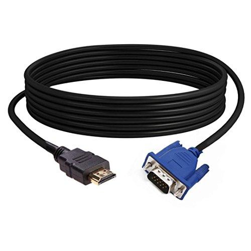 Cable adaptador HDMI a VGA Byste, 1,8 metros, reproducción en HD de 1080p, con audio