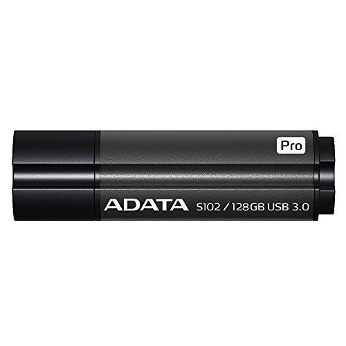 ADATA Elite S102 Pro - Memoria USB de 128 GB (USB 3.0, con Tapa), Color Gris