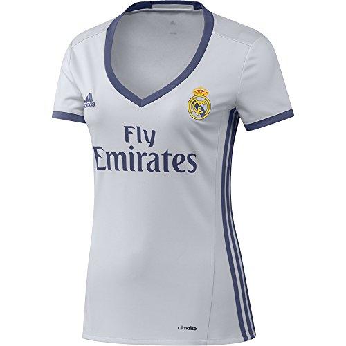 adidas H JSY W Camiseta 1ª Equipación del Real Madrid CF 2015/16, Mujer, Blanco/Morado, L