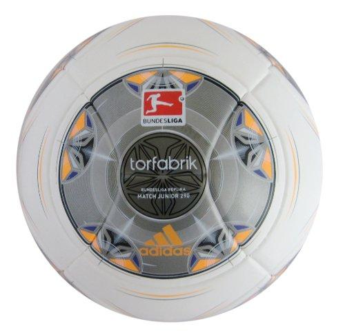adidas Fußball Torfabrik 2013 DFL 13 Junior 290g - Balón de fútbol de entrenamiento, color blanco, plateado, talla 4
