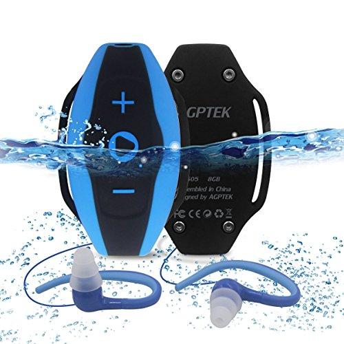 AGPTEK S05- Impermeable Reproductor MP3 8 GB, Color Azul