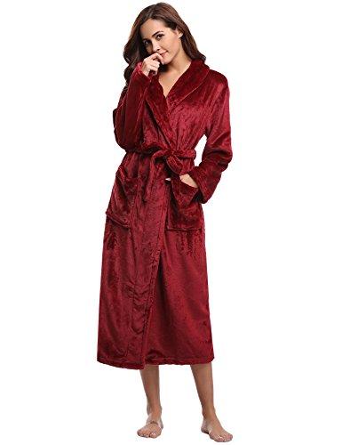 Aibrou Unisex Calientes Albornoz Invierno Batas Kimono Baño para Hombre y Mujer,Suave Comodo y Agradable