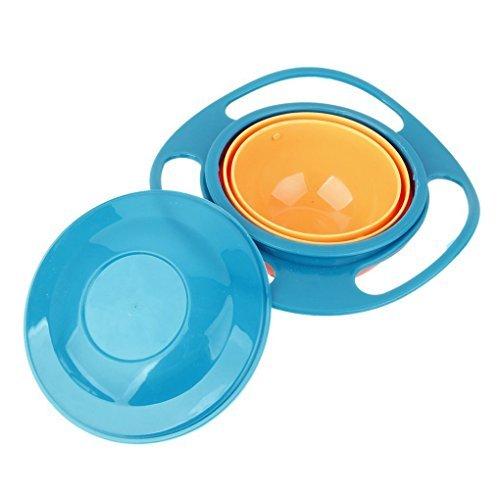 BestMall Non Spill Feeding Toddler Gyro Bowl 360 Rotating for Baby Avoid Food Spilling