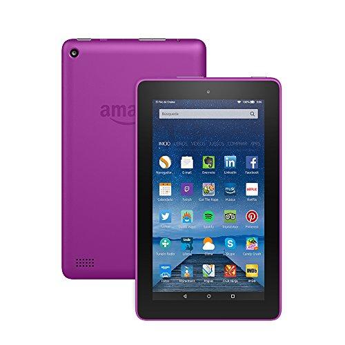 Tablet Fire, pantalla de 7" (17,7 cm), Wi-Fi, 8 GB (Magenta) - incluye ofertas especiales