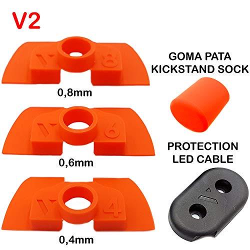Amortiguador de Goma Flexible V2 Anti Holgura y Vibración Para Xiaomi Mijia M365 / Pro Scooter Eléctrico, Pieza Protección Led, M365 Accesorios, Patinete Electrico, Accesorios Mijia (Rojo)