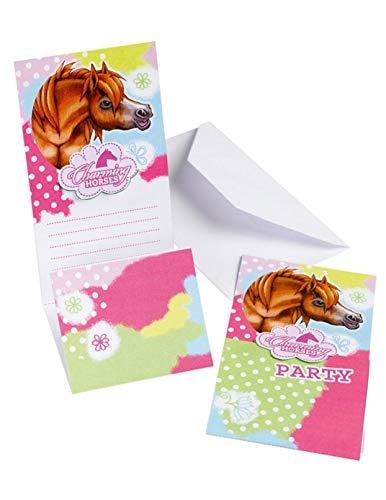amscan Charming Horses - Tarjetas para Invitaciones, diseño de Caballo
