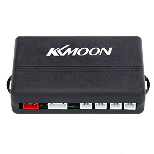 KKmoon Detector de Radar Sistema de Aparcamiento con 4 Sensores de Coche (Rojo)