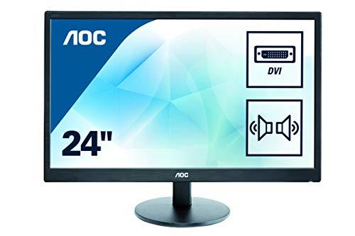 AOC E2470SWDA - Monitor TN WLED de 23.6" con Altavoces (1920 x 1080 Pixels, Full HD, VESA, 5 ms, DVI, VGA)