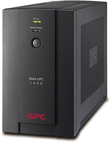 APC BX1400U-GR Back-UPS BX - Sistema de alimentación ininterrumpida SAI 1400VA (4 tomas "Schuko", AVR, USB, software de apagado)