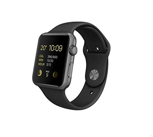 Apple Watch Sport - Smartwatch (42 mm, Bluetooth 4.0, Ion-X, WiFi), color negro, PRIMERA GENERACIÓN