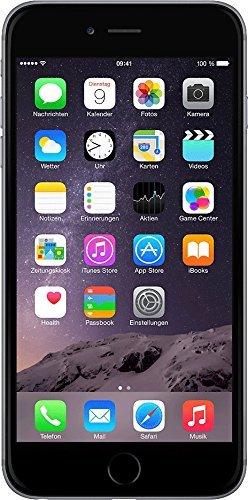 Apple iPhone 6 - Smartphone libre iOS (pantalla 4.7pulgadas, camara 8 Mp, 16 GB, Dual-Core 1.4 GHz, 1 GB RAM), color gris - (Incluye enchufe europeo) (Reacondicionado)