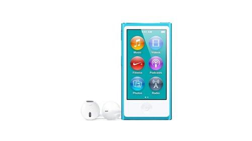 Apple iPod Nano 7G - Reproductor de MP3 (16 GB, pantalla táctil de 2.5", Radio, Bluetooth), azul (importado)
