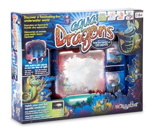 Aqua Dragons Deluxe - Pecera para Dragones de Agua- Mundo Submarino Juguete Educativo, Multicolor (World Alive W4003)