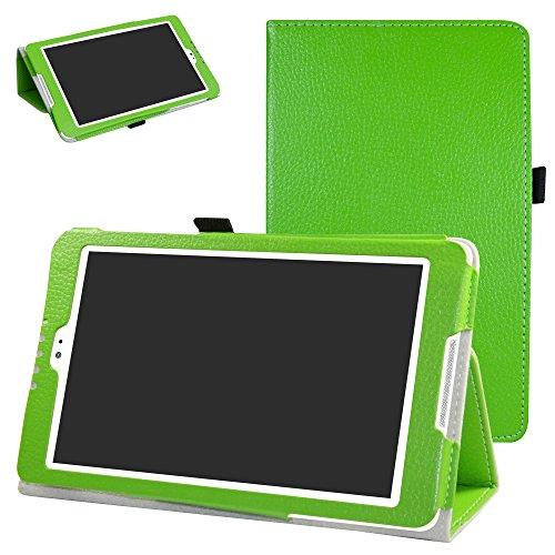 BQ Aquaris M8 Funda,Mama Mouth Slim PU Cuero Con Soporte Funda Caso Case para 8.0" BQ Aquaris M8 Tablet PC,verde