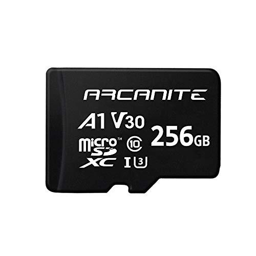 ARCANITE - Tarjeta de memoria microSDXC de 256 GB con adaptador SD, UHS-I U3, A1, V30, 4K, Clase 10, Micro SD - AKV30A1256
