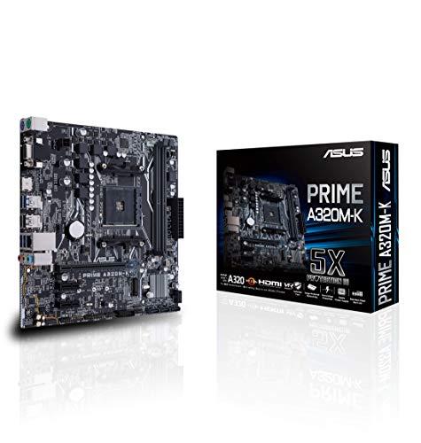 Asus PRIME A320M-K AMD AM4 A320 mATX - Placa con iluminación LED, DDR4 3200MHz, 32Gb/s M.2, HDMI, SATA 6Gb/s, USB 3.0