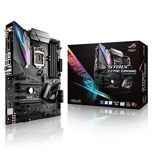 Asus ROG Strix Z270E Gaming - Placa Base para Gaming (4 x PCIe 3.0, chipset Z270, LGA 1151, 6 x SATA III, WiFi,HDMI, 6 x USB 3.0, Intel HD Graphics, DDR4-3866 MHz)