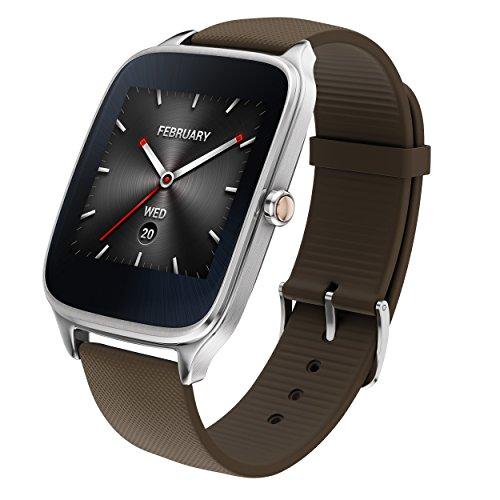 ASUS WI501Q(BQC)-1RTUP0011 - Smartwatch de 1.63" (Qualcomm Snapdragon, 512 MB RAM, 4 GB eMMC, Bluetooth, WiFi, Android Wear, Acero Inoxidable), marrón-Gris Oscuro