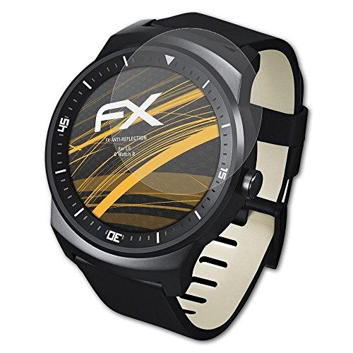 atFoliX Película Protectora Compatible con LG G Watch R Lámina Protectora de Pantalla, antirreflejos y amortiguadores FX Protector Película (3X)