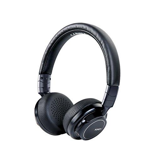 AUKEY Auriculares Bluetooth On Ear con Micrófono Hi-Fi Deep Bass Auricular Inalámbricos Sobre El Oído, Cómodo Protein Earpads, 18 Horas Reproducción de Música
