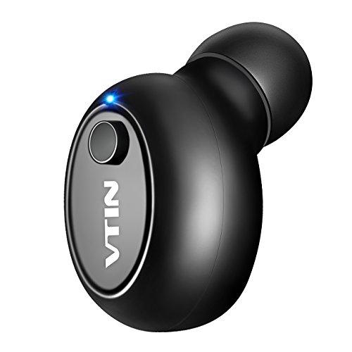 Mini Auricular Bluetooth, VicTsing Auricular Invisible Bluetooth 4.1 y EDR, Manos Libres y Cancelación de Ruido, In Ear Auriculares con Micrófono para Hacer Llamadas en Coche y Oficina etc(Negro)