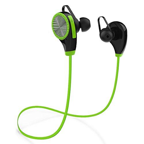 YXwin Auriculares Inalámbricos Auriculares Deportivos Bluetooth 4.1 in Ear con Micrófono para iPhone iPad Sony Huawei Samsung y Otros móviles Android -Verde Negro