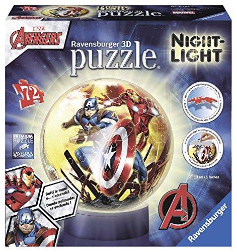 Avengers: Age of Ultron - Puzzle 3D + lámpara (Ravensburger 11798) , Modelos/colores Surtidos, 1 Unidad