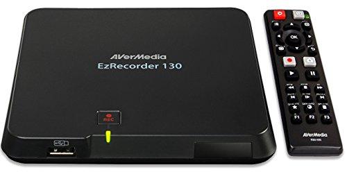 AVerMedia EzRecorder 130, capturadora de vídeo HD, PVR, DVR, grabación programada, compatible con MP4 (H.264 / AAC), ligero y portátil, sistema de configuración fácil de usar (ER130)