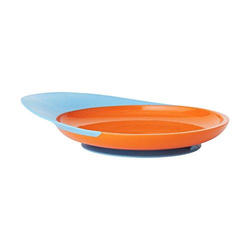 Boon Catch Plate - Plato evita-derrames, color naranja/azul