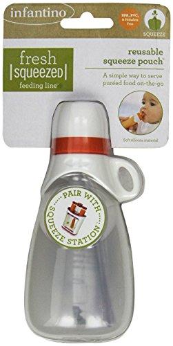 Infantino Fresh Squeezed - Botella flexible reutilizable