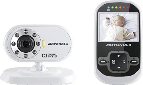 Motorola MBP26 - Vigilabebés vídeo con pantalla a color de 2.4", color blanco