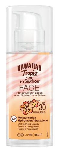Hawaiian Tropic Silk Hydration FACE SPF 30 - Loción Solar Protectora para la Cara, Crema Hidratante Facial con Protección, Fórmula No Grasa