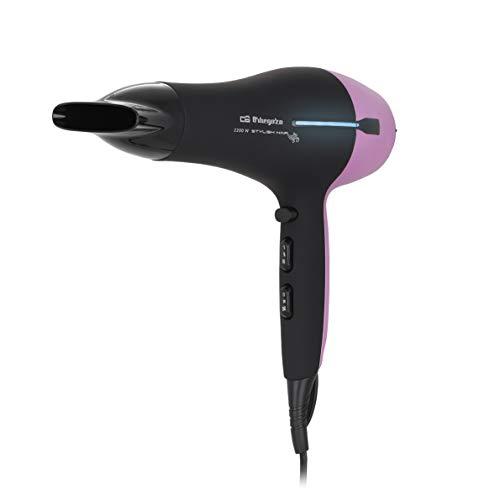 Orbegozo SE 2320 - Secador de pelo de 2200 W, color negro y rosa