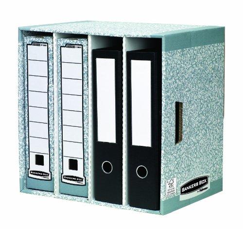 Fellowes Bankers Box - Juego de archivadores (400 x 400 x 290 mm), color gris