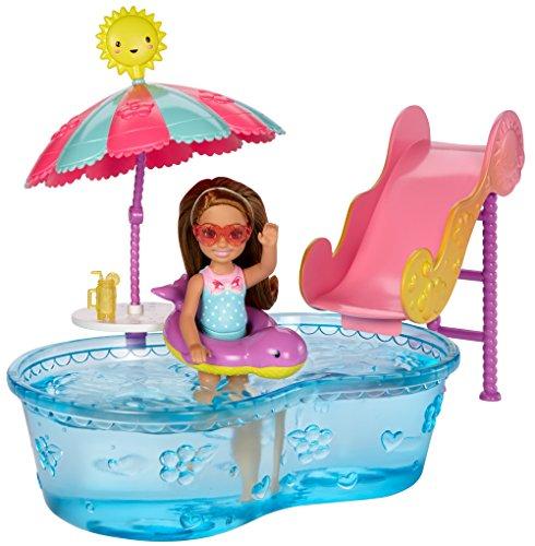 Barbie-DWJ47 Piscina de Chelsea (Mattel DWJ47), Multicolor