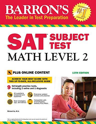 Barron's SAT Subject Test: Math Level 2 with Online Tests: With Bonus Online Tests (Barron's Test Prep)