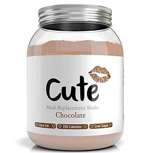 Cute Nutrition Batido de Reemplazo de Comida Sabor Chocolate para el Control de la Pérdida de Peso en Polvo Bebida Dietética para Mujer Bote de 500 g