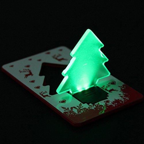 Linterna LED de bolsillo, portátil, ideal para la cartera o el monedero, de Domire, plástico abs, Christmas Tree, 1 unidad