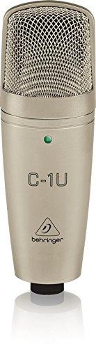 Behringer C-1U - Micrófono para estudio (USB, 136 dB), color dorado