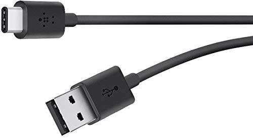 Belkin Cable de Carga USB 2.0 USB-A a USB Type C (USB-C) de 1,8 m con certificación USB-IF, Negro
