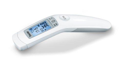 Beurer FT-90 - Termómetro digital clínico sin contacto con la piel, funciona por infrarrojos, color blanco