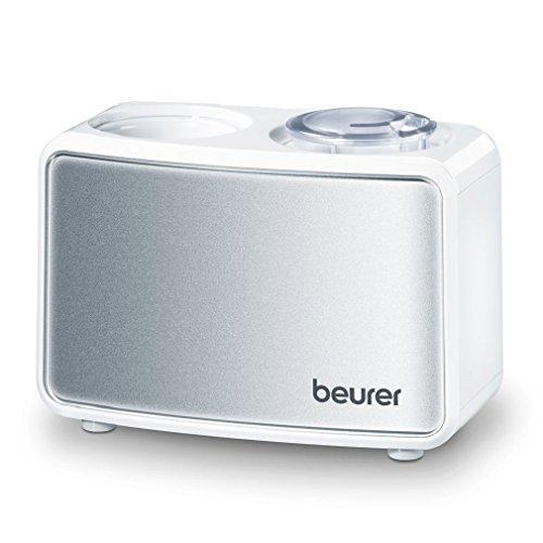 Beurer LB12 Mini humidificador ultrasónico óptimo para viaje, micro nebulización, hasta 20m2,  silencioso, máxima nebulización 80 ml/h, 12 W, blanco